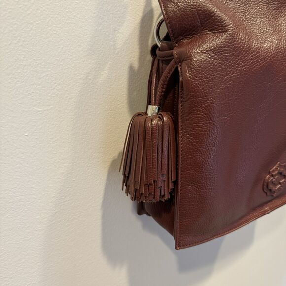 Oryany Tote Purse Leather Wine Bag Tassel Shoulder Crossbody Convertible Strap - Picture 4 of 14